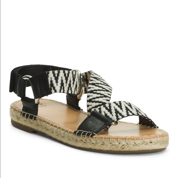 Frye Shoes - FRYE Asymmetrical Black Woven Design Sandal